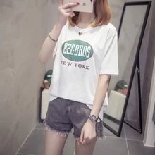 CHUNLI большой размер L XL 2XL 3XL 4XL Женская Весенняя-летняя свободная футболка с коротким рукавом A1014