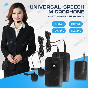 

Teaching Lapel clip wireless microphone Portable chargeable loudspeaker Amplifier Receiver for Tour Guide stage External Voice