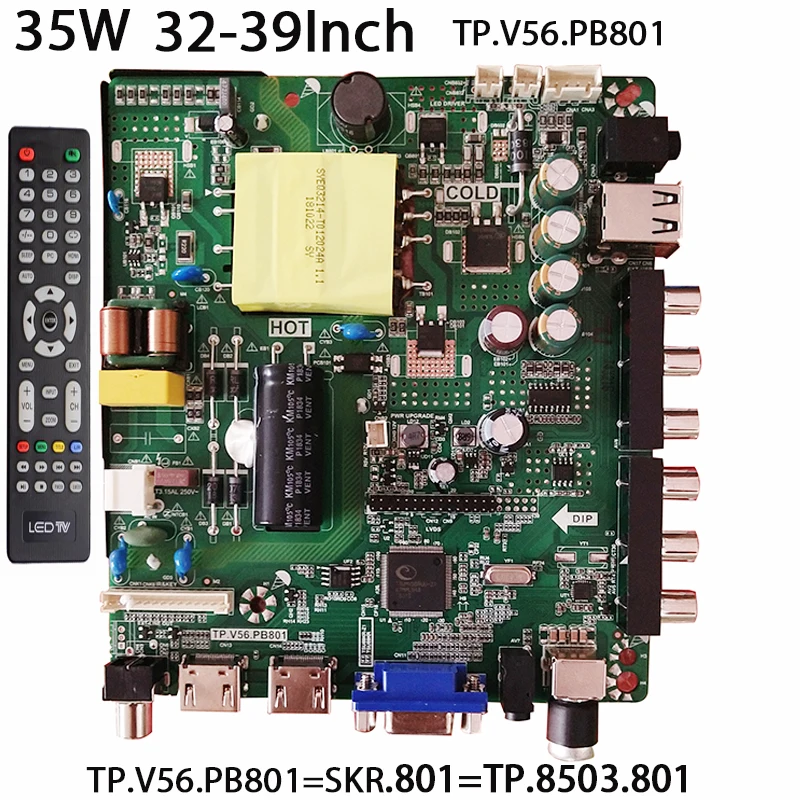 

SKR.801/TP.V56.PB801 three in one board compatible V56.PB726 with remote control 32-46inch Authentic TP.V56.PB726 / TP.VST59S.