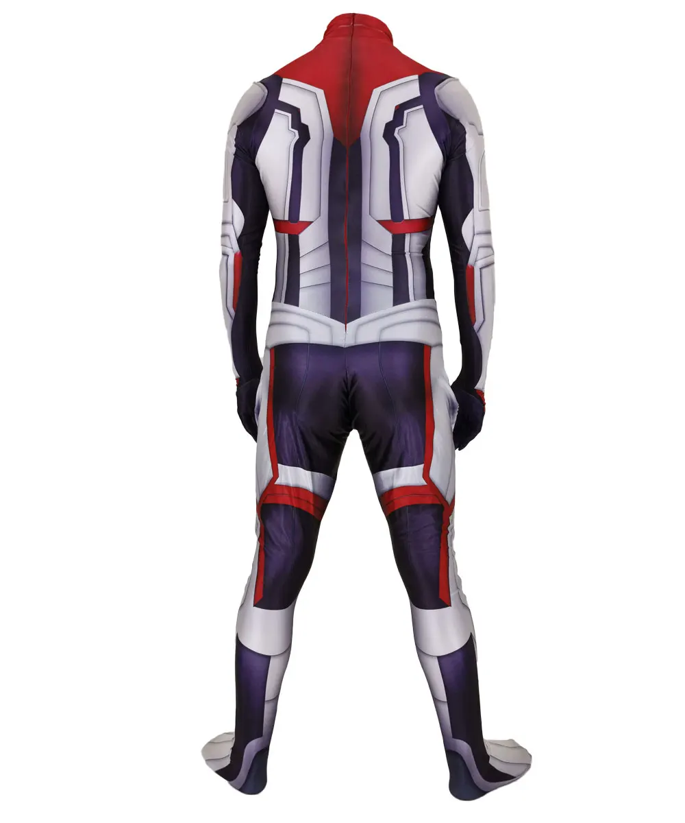 Avengers Endgame Quantum Realm Cosplay Costume Superhero Captain America Captain Marvel Zentai Bodysuit Suit Jumpsuits