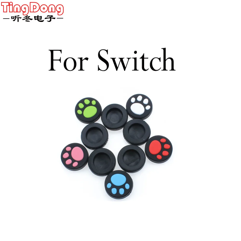 

Ting Dong 4 pcs Cat Claw Silicone Analog Thumbsticks Grips Cover for Nintend Switch NS Joy Con Stick Caps Skin for Joy-Con