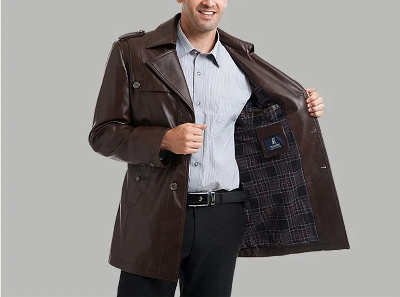 Long Brown Leather Jacket | Outdoor Jacket