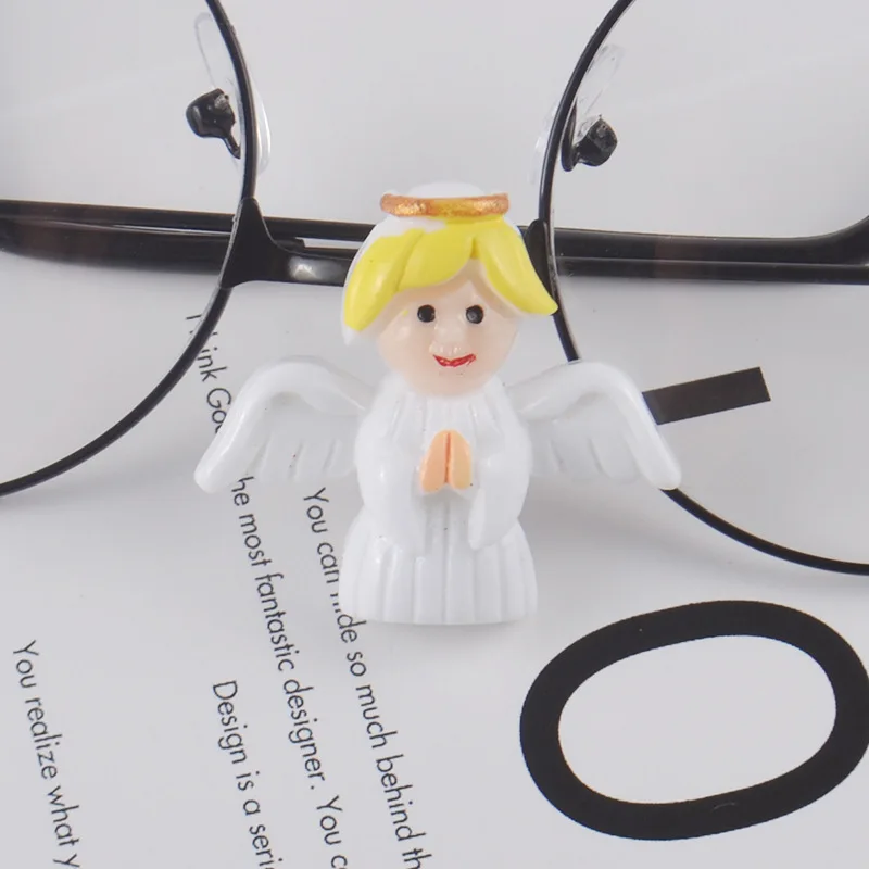 10 шт./лот 31X35 мм смола милый ангел Flatback кабошон для мобильного украшения украшение для скрапбукинга - Цвет: White