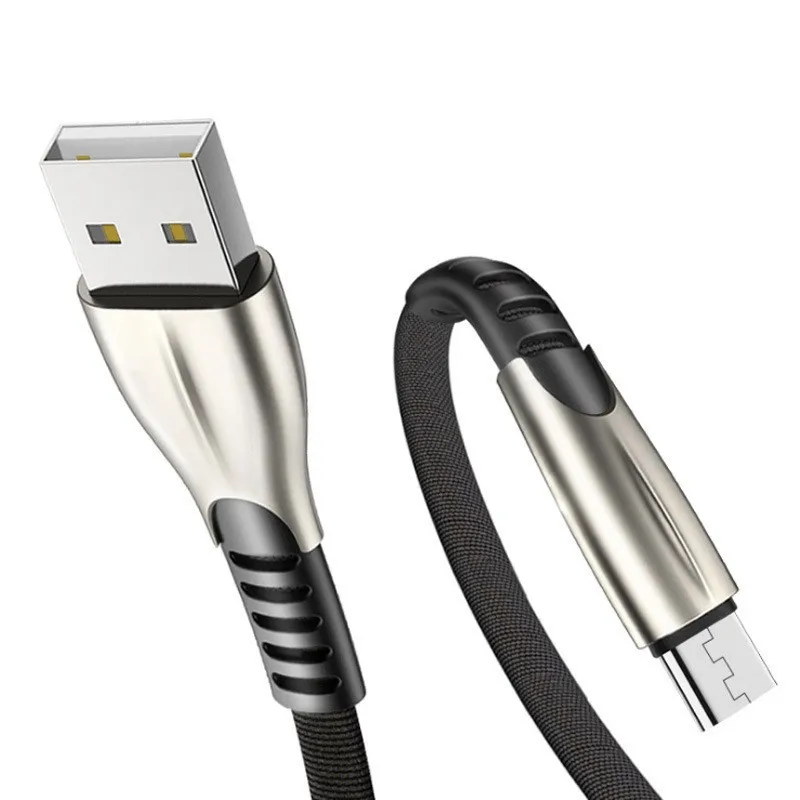 Usb зарядный кабель из цинкового сплава для iPhone X, XR, 8, 7, 6, usb type-c, кабель для передачи данных, быстрая зарядка для samsung, Oneplus, xiaomi