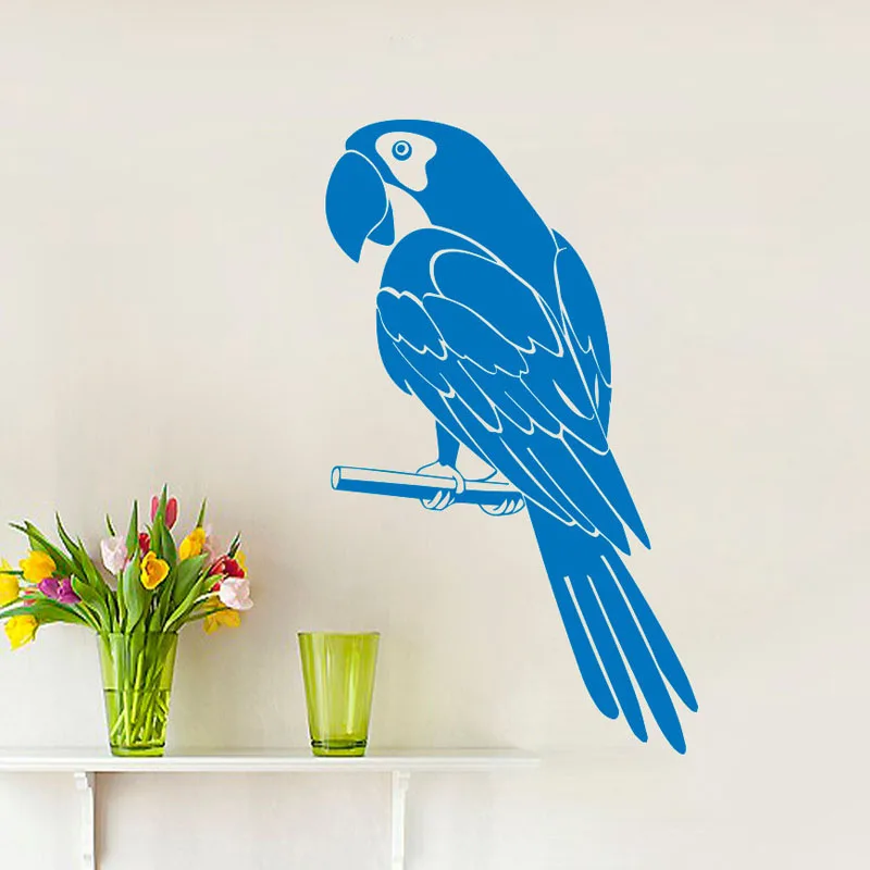 ZOOYOO Parrot Wall Sticker Home Decor Animals Wall Decals Removable