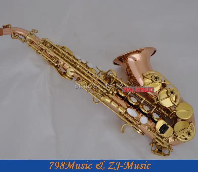 Phosphor Bronze Copper Curved Soprano Saxophone Bb key to High F key