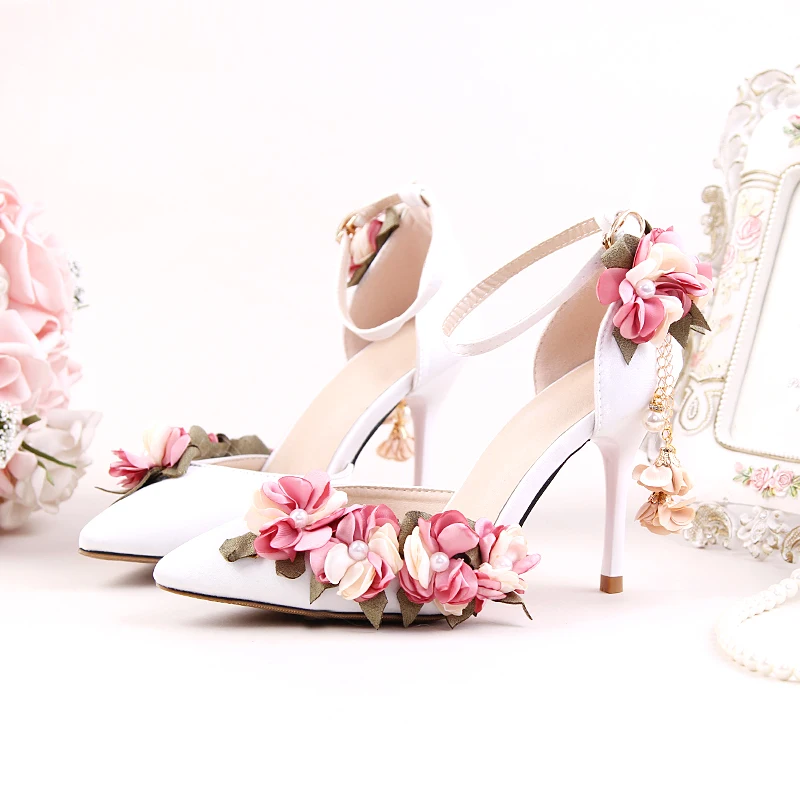 Shoes Adults Sandals Wedding Pink Silks Satins Bridal Shoes Pointed Toe Ultra High Heels Lace Flower Pearl Formal Dress Shoes Shoes Adults Sandals Wedding Pink Silks Satins Bridal Shoes Pointed Toe Ultra High Heels Lace Flower Pearl Formal Dress Shoes