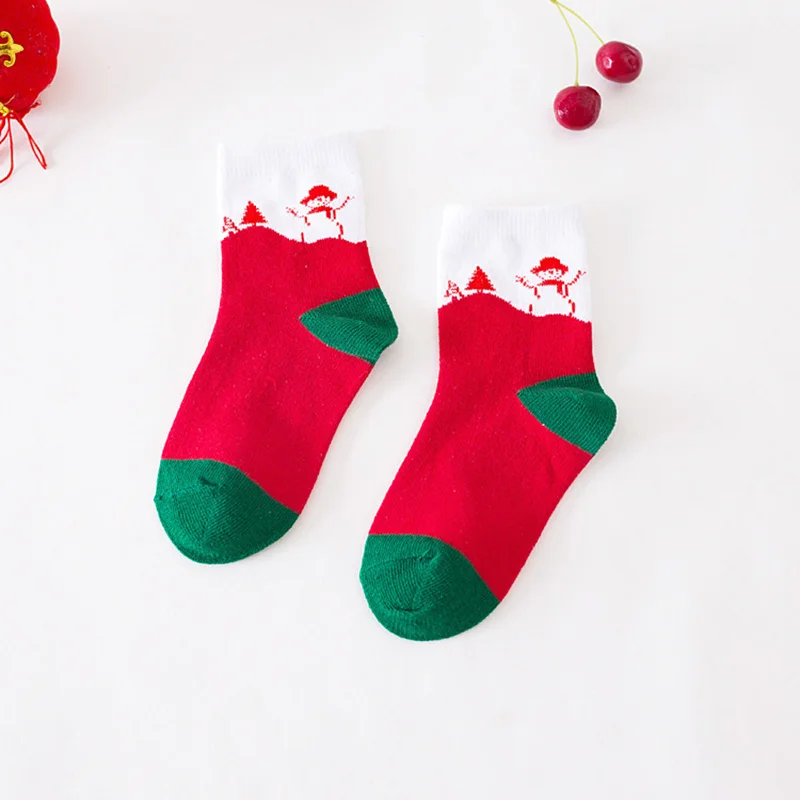 5 PairsSet Baby Themed Socks Christmas Boys Girls Spring Autumn Socks Cartoon Kids Children Snowflake Elk Santa Claus BB3115 (3)