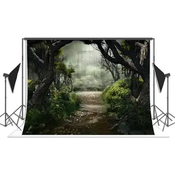 

7x5ft Castle in Forest Lovers Vinyl Digital Printed Photography Backdrop Prop Photo Background