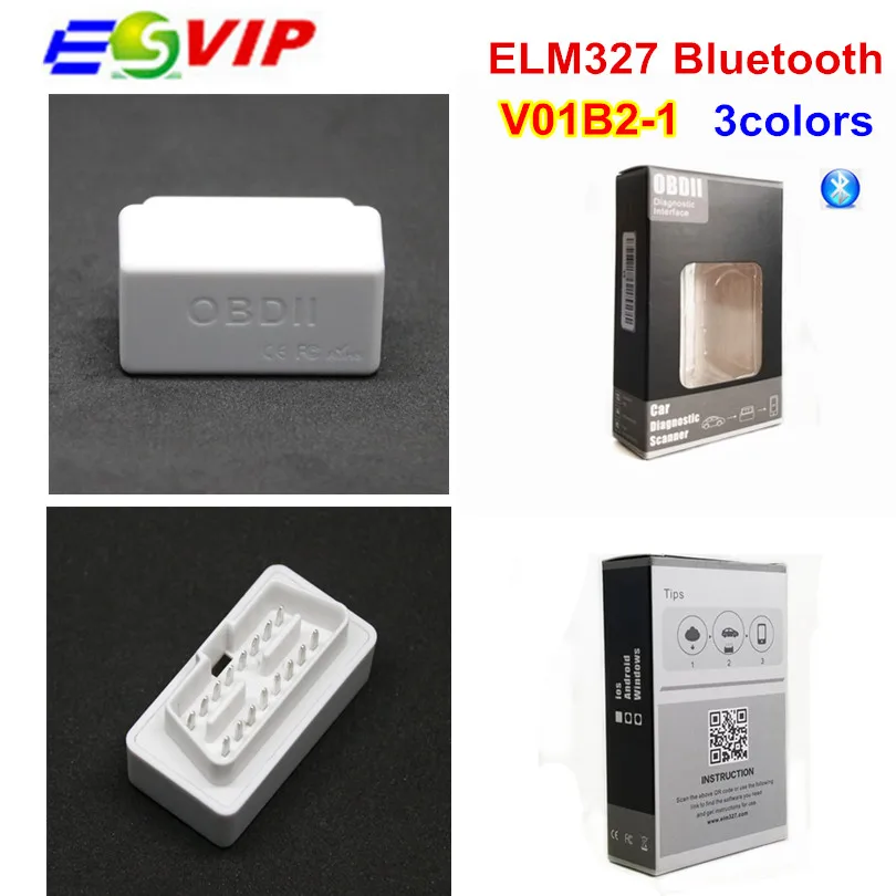 

New V01B2-1 ELM 327 Diagnostic Interface elm 327 v1.5 Bluetooth Car Scanner Tools elm 327 1.5 OBDII auto Code Reader for Android