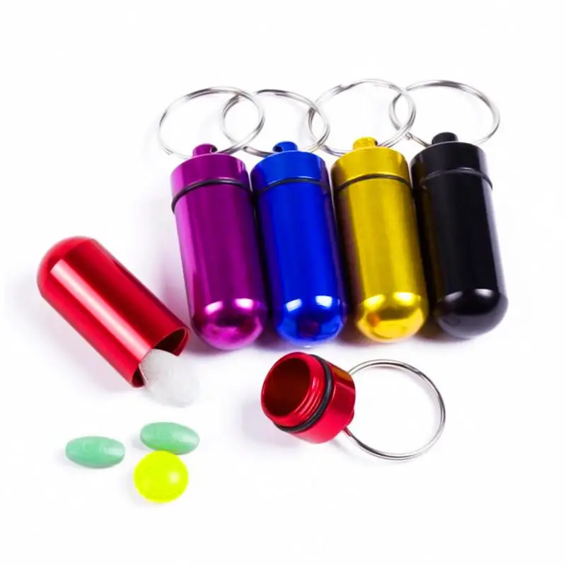 Водонепроницаемый алюминиевый мини-пилюля, бутылка, держатель для лекарств, контейнер для ключей, медицинская коробка