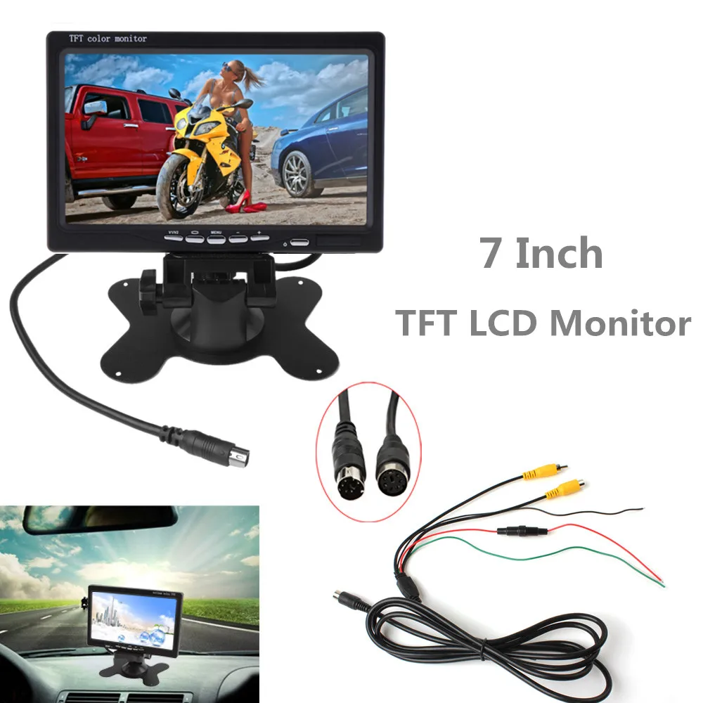 7 Inch 2CH HD 800*480 TFT Color LCD Screen Car Rear View Camera Monitor