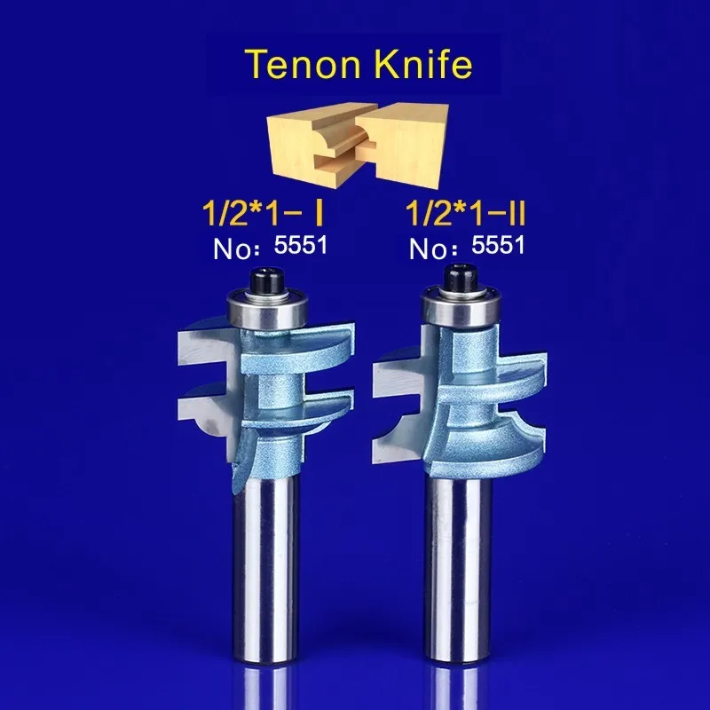 

2Pcs Tongue & Groove Router Bit Set 1/2 Inch Shank Wood Milling Cutter door knife 5551