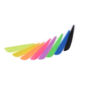 

2" 50Pcs Plastic Vane Round Back Accessories for Carbon Fiberglass Arrow shaft Free Shipping multiple color