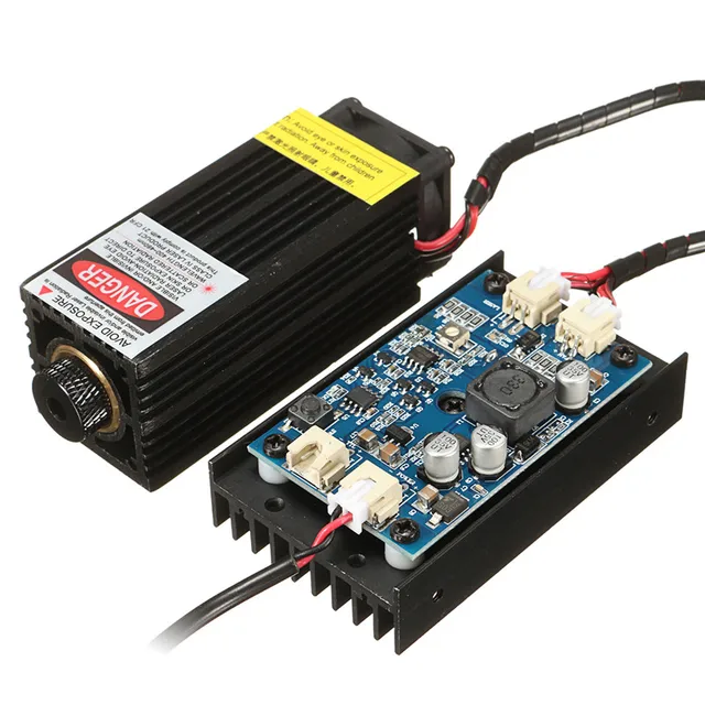 5W/10W/15W/17W Laser Head Engraving Module 450nm Blue Light Marking Engraver With TTL Modulation DIY Wood Marking For Engraver