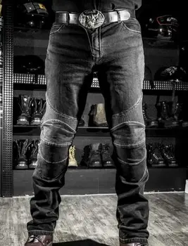 

K Knight Racing Anti-wrestling straight jeans locomotive engine cross-country riding male trousers