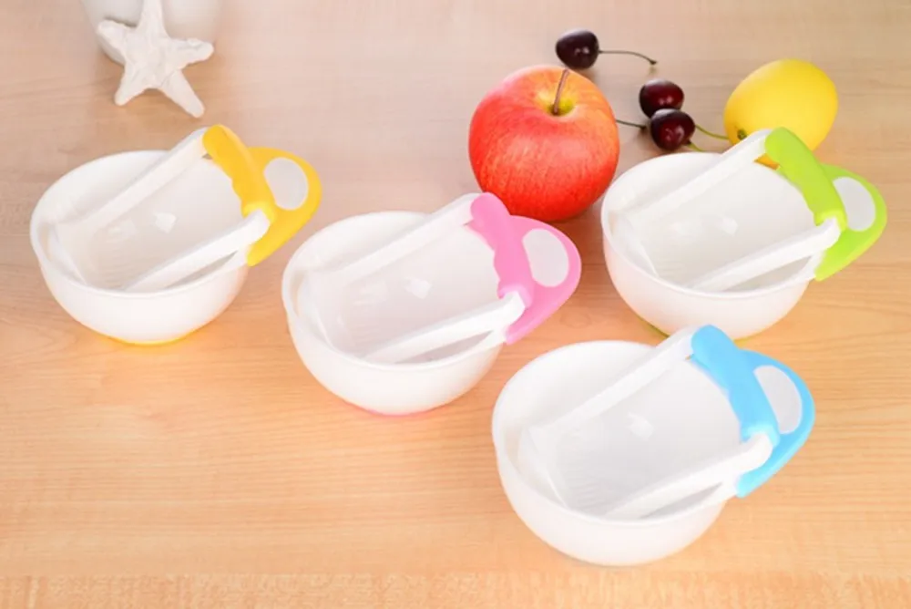 Детская пищевая миска с толкушкой, набор BPA бесплатно!, пищевая мельница для малышей, измельчение еды, миска для сока, ручная передача