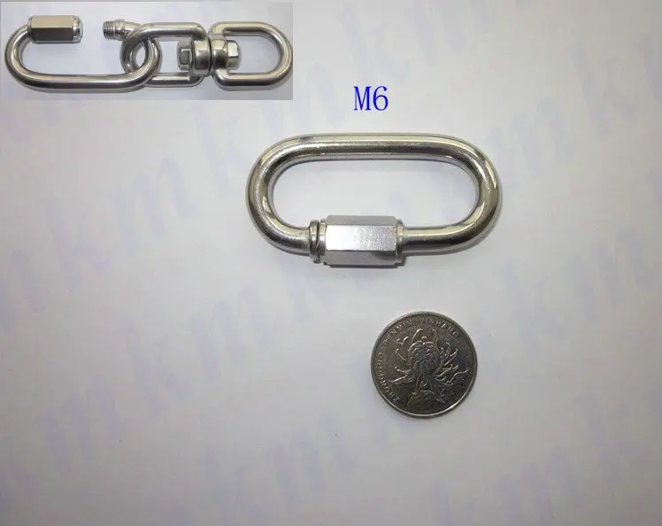 M6 high tensile AISI304 stainless steel quick release chain link snap