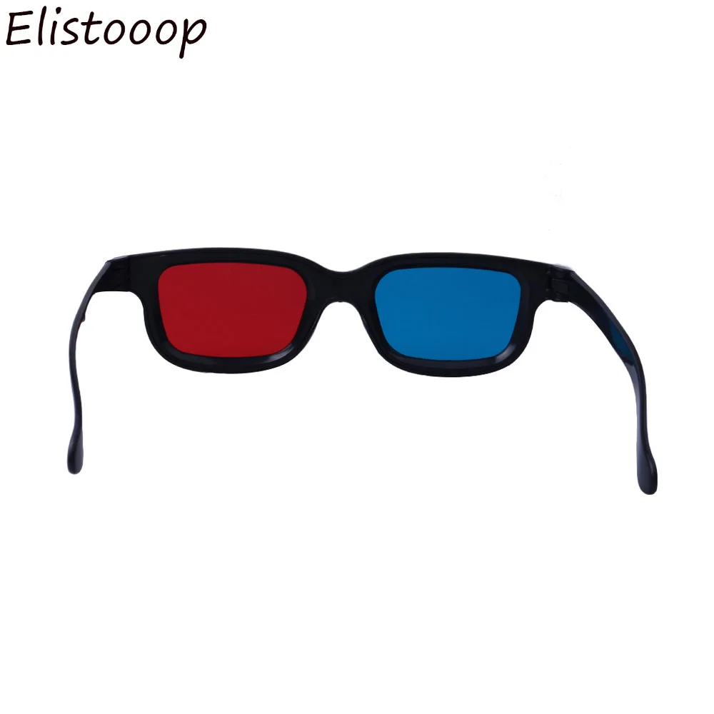 Универсальные 3d очки Elistooop в черной оправе красные синие голубые анаглифы 0 2 мм