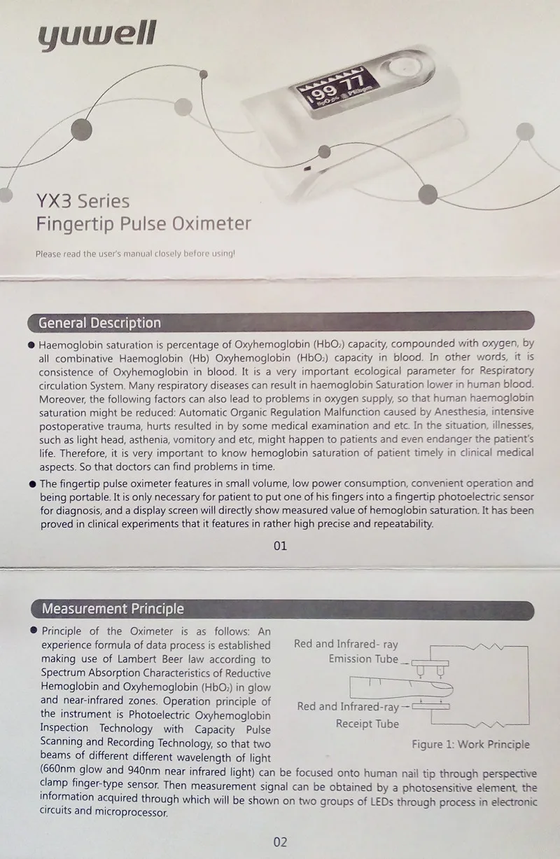 Yuwell YX300 oximetro pulsioximetro Пульсоксиметр портативный Пальчиковый оксиметр цифровой оксиметр Пальчиковый кислородный измеритель spo2