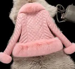 Модные Роскошные Для женщин искусственного меха пальто Имитация из искусственной кожи Верхняя одежда 2018 зимняя теплая куртка с длинными