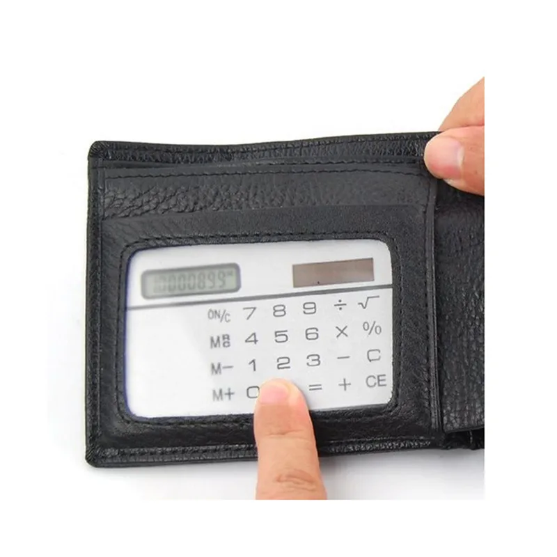 BinFul Тонкий Кредитная карта дешевый карманный калькулятор на солнечной энергии Новинка небольшой компактный для путешествий