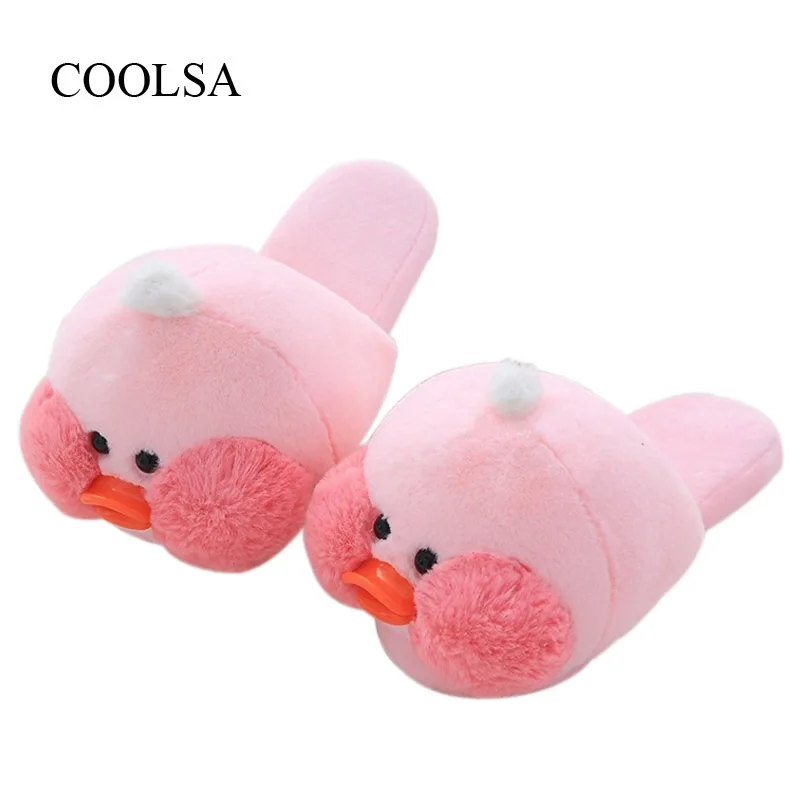 Тапки COOLSA женские зимние с мультяшным рисунком теплые смешные домашние