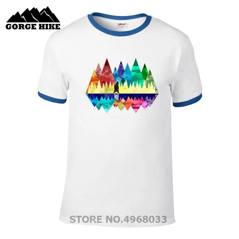 Creative Design Couple Clothes T shirts nature, mountains, landscape, outdoors, hiking, bear, animals, mtb T-shirt 3D Print male