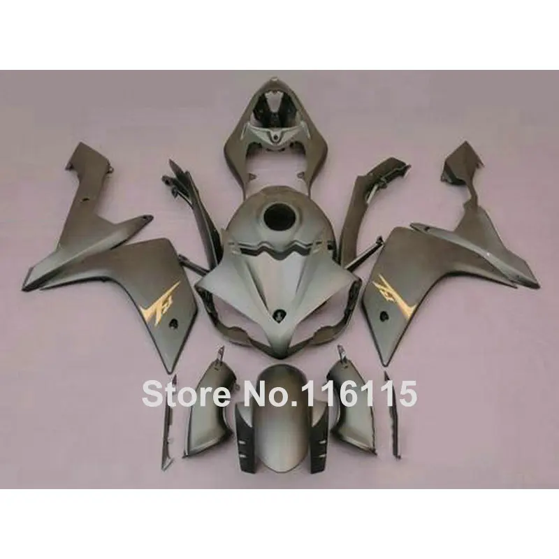 

Injection molding motorcycle parts for YAMAHA YZF R1 2007 2008 fairings set YZF-R1 07 08 all matte silver ABS fairing kit QZ54