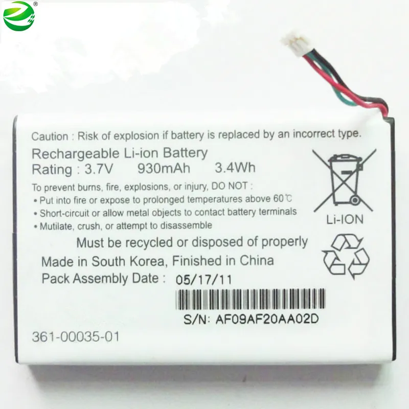 ZycBeautiful Original Battery 361-00035-01 for Garmin Nuvi 30 40 40LM 50LM 50 3.7V 930mAh 3.4Wh