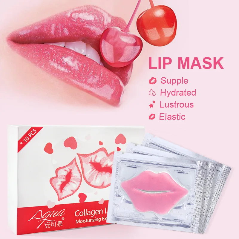 New arrival 10Pcs a Box Collagen Moisturizing Lip Mask Deep Hydrating