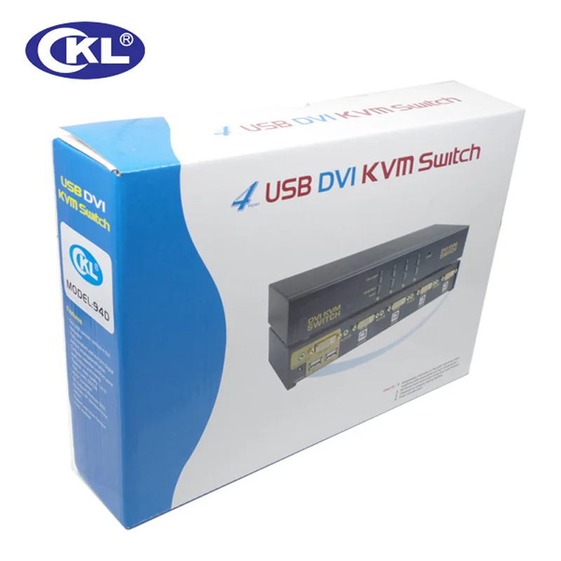 CKL USB DVI KVM переключатель с 4 портами поддержка портов аудио автоматический сканер