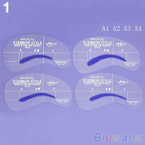2 комплекта набор трафаретов для ухода за шерстью макияж Формирование DIY Красота бровей Шаблон инструменты