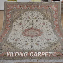 Yilong 8'x10' Vantage ковер ручной работы бежевый и розовый ковер изысканный район шерсть восточные ковры(1357
