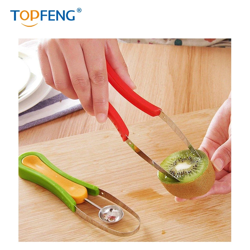 3 Pcs Set Stainless Steel Ice Cream Fruit Melon Ball Scoop Slicer Dig Pulp Separator4