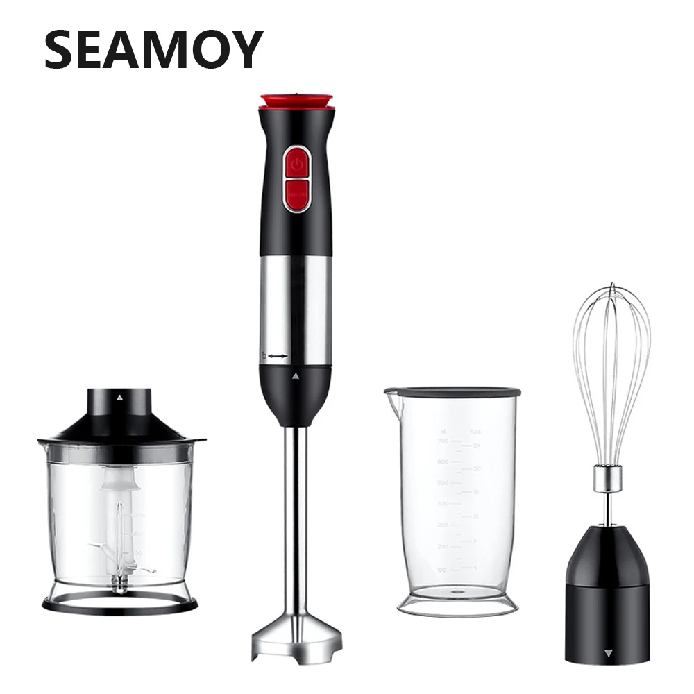 Seamoy Hand Blender 4 in 1 Portable Immersion Blender for Kitchen Food