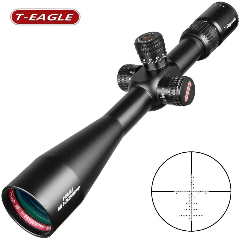 US $178.77 Mr 624x50 Sfffp Riflescope First Focal Rifle Scope With Spirit Level Tactical Reticle Long Range Rifles Hunting Scope