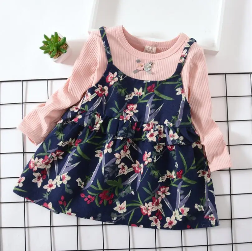 

Fashion Baby Girls Flower Dresses clothes 2018 Princess Girls Kids Dress Clothing spring autumn Children Party Dresses 1-7Yrs