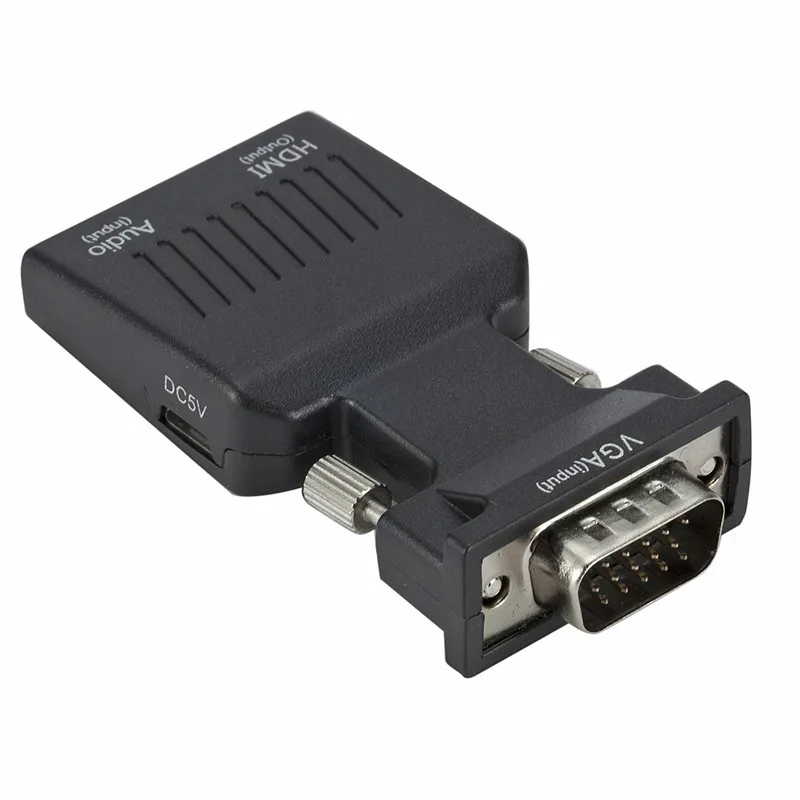 Преобразователь из VGA в HDMI/3 5 мм адаптер с видеовыходом 1080P HD 3 AUX аудиопорт для ПК