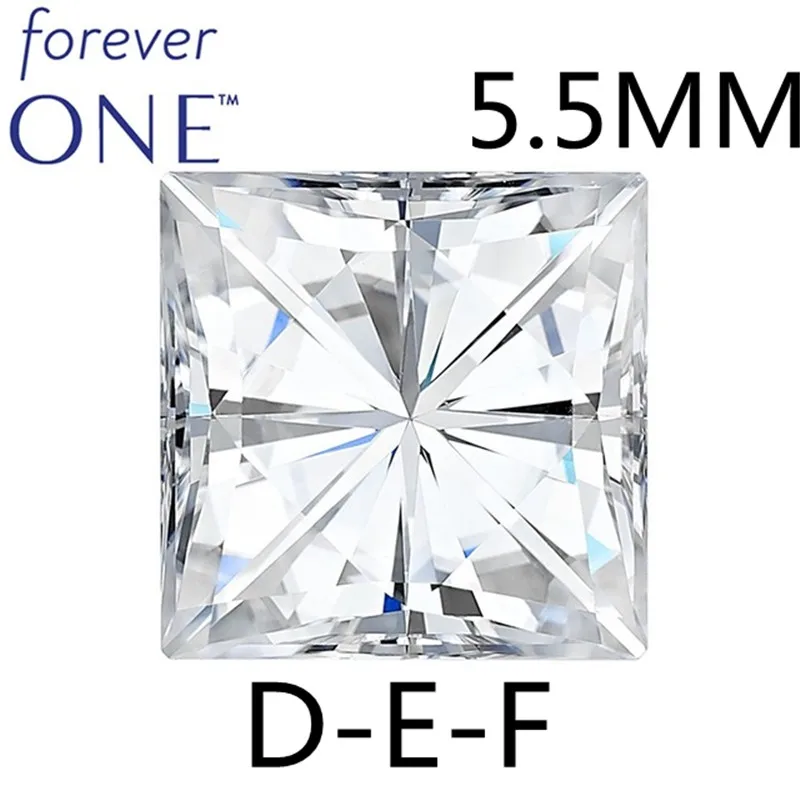 Charles Colvard Forever One 0.91CT VS DEF цвет принцесса квадрат Блестящий огранка Moissanite алмаз