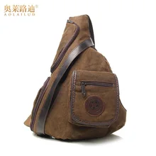 Nuevo lienzo vintage de moda, bolso de mensajero para hombre, bolso de hombro tipo bandolera a prueba de agua, paquete de pecho casual de viaje