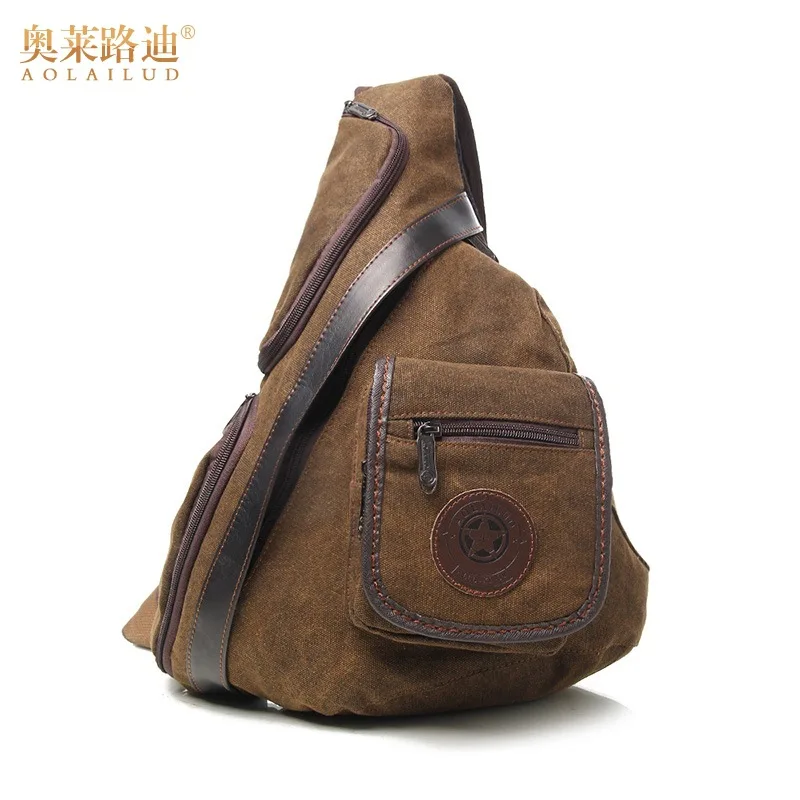 

2017 New Fashion Man Shoulder Bag Men Canvas Messenger Bags Casual waterproof Travel Military crossbody Bag chest pack