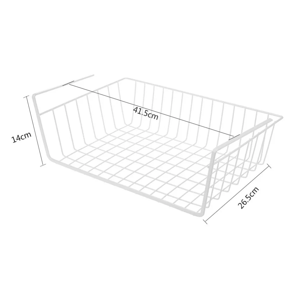 Шкаф подвесной под полкой Железный контейнер для хранения сетчатая корзина для двери шкафа Органайзер стойка для шкафа держатели для хранения корзина для хранения Органайзер