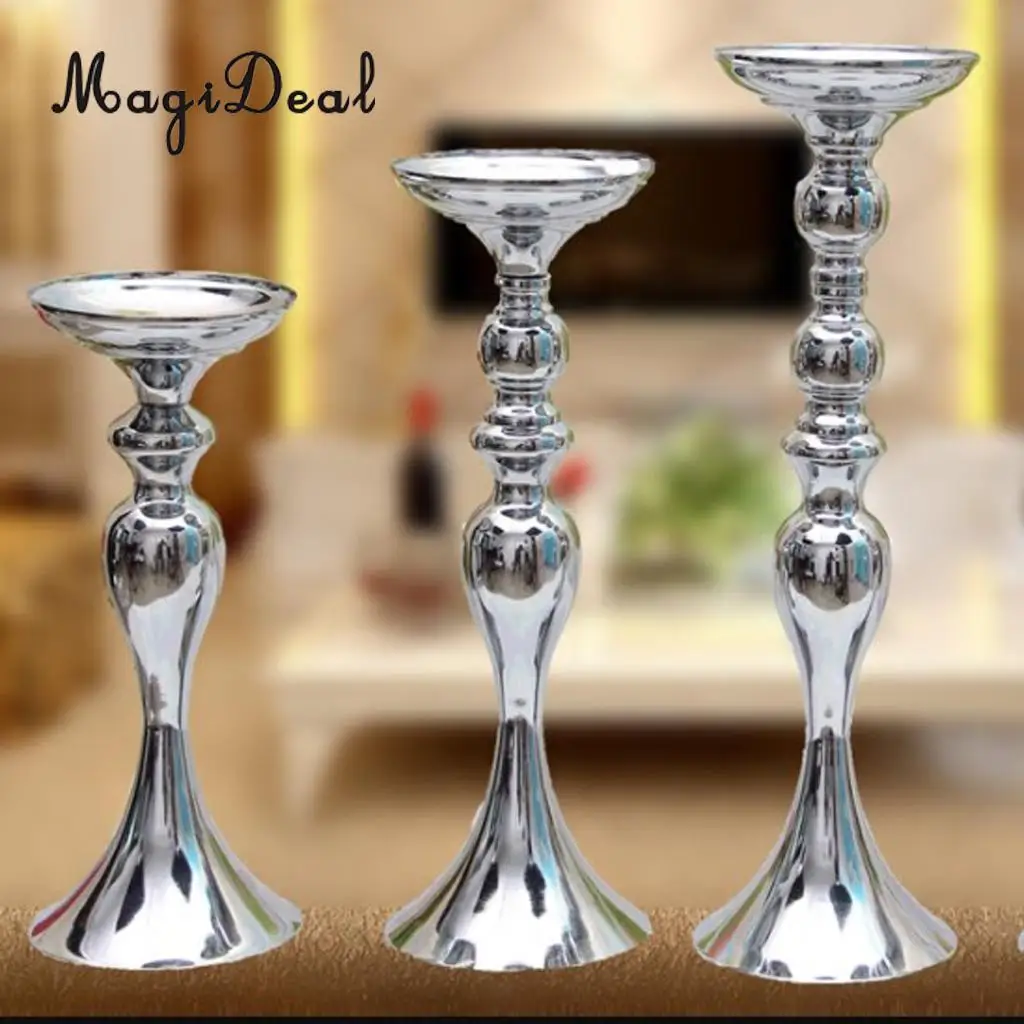 Large Metal Flower Vase Planter Home Decor Wedding Pillar Case Candle Holder Tea Light Candlestick