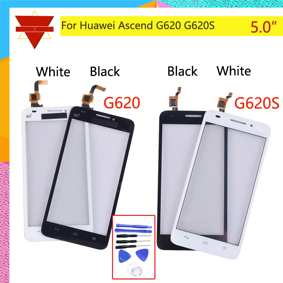 5," для huawei Ascend G620 G620S сенсорный экран дигитайзер Переднее стекло объектив сенсорная панель Замена части без ЖК-дисплея