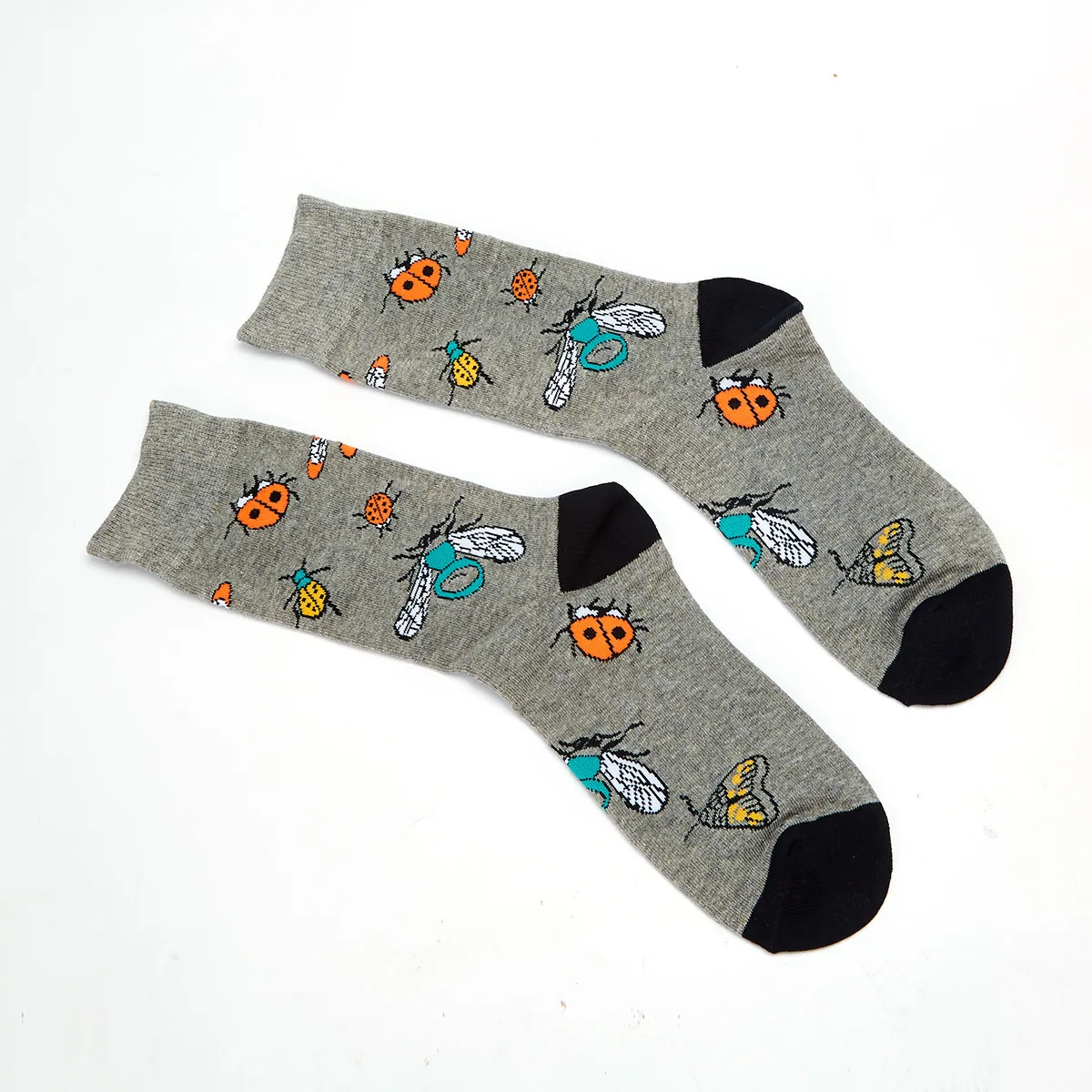 CHAOZHU, модные забавные носки для мужчин, Мультяшные Коты с очками, крутая лягушка, фламинго, 10 цветов, модные нечетные мужские повседневные носки