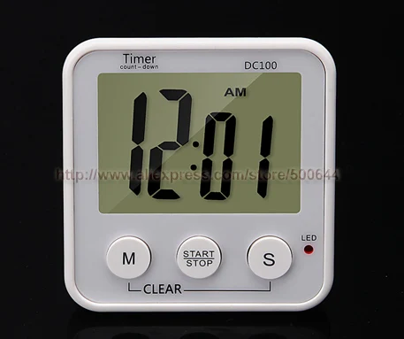 

Thin Large Screen Digital Timer Electronic Reminder Clock Countdown Timer with Bracket & 5PCS/Lot Free Shipping