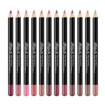 

12pcs Professional Multi-functional Lip liner Pencil Long Lasting Waterproof Lip Eye Brow Cosmetic Makeup Colorful Lip Liner Pen