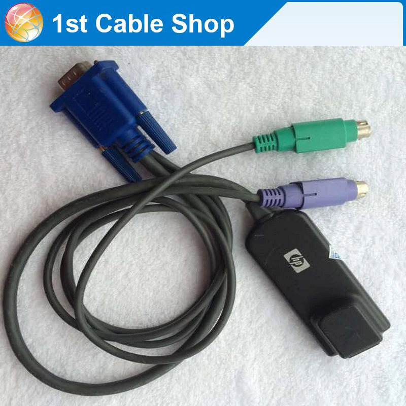 

396632-001 IP KVM CAT5 PS/2 RJ45-to-VGA Interface Adaptor 520-290-505 (used)