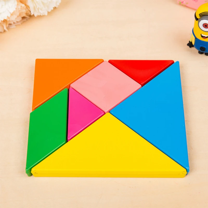 

7 Colors Non-toxic Wax Edible Crayon Children's Educational Toys Creative Tangram Early Learning Puzzle Drawing Art Supplies